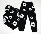 Tide Brand Foam Print Loose Sweater Y2K Hip Hop Street Suit For Men And