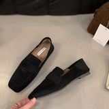 Retro Velvet Velvet Leopin Shoes Black Single Shoes Women's Shoes 2025 New Autumn And Winter Soft Soles Plus Velvet Small Leather