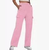 New Long Loose Trousers Leisure Sports High-Waist Trousers Show Skinny Straight Broad-Legged Trousers
