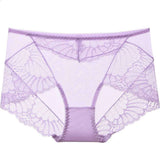 Sexy Transparent Lace Breathable Comfortable Mid-Rise Cotton Crotch Hips Fiery Pants