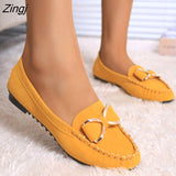 women's loafers Solid Colors Flat ballet shoes Bow Knot Lazy loafers Shallow Casual Slip On Shoes scarpe