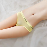 Sexy Transparent Yarn Fashion English Letter Day Single Breathable Temptation Scarless Thong Trousers