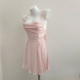 Sexy Pajamas Pure Lust Women 2025 New Summer High-End Sling Collar Large-Size Sling Chest Pad Ice Silk Berth