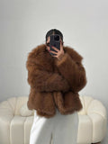 Imitation Fur Jacket Lady Loose Long-Sleeved Coat Toka Fox Hair In Autumn/Winter