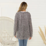 Women's Autumn Coat Long-Sleeved Cardigan Medium-Length Plush