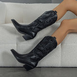 Heels Spring Grand Walkshow In The Barrel Embroidered Fashion Coarse And Female High Heels