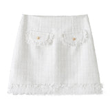 New Coarse-Woven Short-Coat Coat Coarse-Woven Mini-Skirt