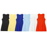 Summer New Women's Linen Fluffy Round Neckless Short