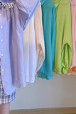 Sunscreen Shirt Long Sleeve Shirt Women Fashion Tops Outerwear Candy-colored Blouse Loose Clothes Blusa Elegant