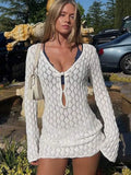 Beach Skirt Knitted Long-Sleeved Ass Bikini Swimsuit Burqa Holiday Sunscreen