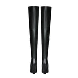 Head Black High Heel Side Zipper Sexy Over Knee Size 47 Female Long Boots Thigh