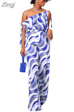Stripe Women Jumpsuits For Summer Short Sleeve Bandage Loose Fashion Streetwear Overalls Wide Leg Pants Trousers