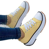 Children's Spring And Autumn 2025 New Canvas Shoes Breathable High-Help Casual Women's Shoes Thick Soles Lace Casual