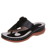 Sandals Female 23 Outside Through The Slope And Flat Bottom T-Type Large Beach Cool Slippers