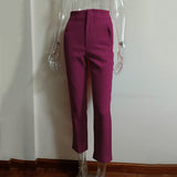 Casual High Waist Pure Color