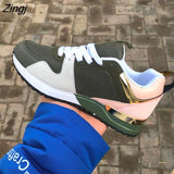 Fashion Women's Sneakers Leopard Print Leather Thick Bottom Increased Sneakers Casual Comfortable Sports Shoes For