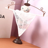 Transparent Thong Heart-Shaped Hollow Sexy Ultra-Thin Low-Rise Hot Seduction Traceable Breathable Trousers