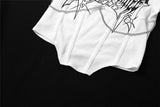 Splash Print Grunge Crop Top-Outfit