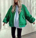Simple Basic Zip Up Bomber JacketOutfit
