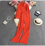 Suit Female Temperament Loose Long-Sleeved Shirt Two Sets Of Leisure High-Waist Hanging Pendant 100