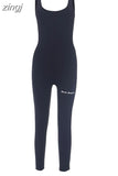 Summer Casual Sporty Jumpsuits Women Sleeveless Spaghetti Strap Backless One Piece Playsuit Lady Streetwear