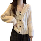 Autumn New Xiaoxiangfeng Solid Color Age-Reducing Casual Sweater Twist Loose V-Necked