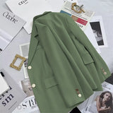 Zingj Suit Jacket Female Korean Joker 2024 Spring And Autumn New Korean Version Temperament Casual Metal Buckle Small Suit