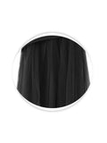 Design Vintage Tulle Patchwork Black Skirt Women 2023 Autumn New High Waist Lady Long Pleated Korean Style Mid Long