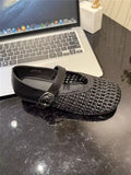 Hollow Sandals Soft Soles Mary Jane Mouth Single Shoes 2025 New Explosive Women's Pedaled Lazy