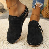 Large-Size Cool Slippers Women Summer New Slope And Flat Bottom Hollow Buckle Fashion Slippers