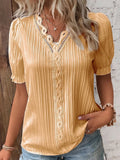 Summer New Holiday Fashion Hollow Short-Sleeved Women's