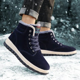 Men's Shoes Winter Plus Thick Snow Boots Trend High Help Martin Boots Men's Cotton Shoes Warm Casual