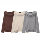 Lazy Shoulder Shoulder Knit Shirt