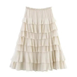 Women's Clothing INS Burst Casual Cascade Cascade Decoration Fan Flute Half-Body