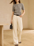 Buckle Temperament Commuter Knitted Knitted Shirt For Women's Autumn And Winter Knitted