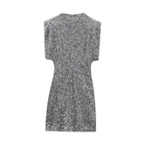 Multi-Color Round-Neck Sleeveless Dress Short Dress 2025 Spring New