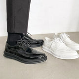 Zingj Small Leather Shoes Men's Business Dress Casual Thick Korean Version Versatile Classic Rock Tide Shoes