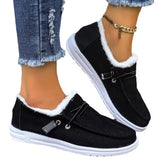 Cotton Shoes Women 2025 Autumn And Winter New Round Head Tie Plus Velvet Warm Hair Women