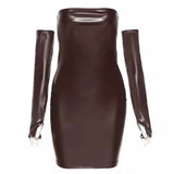 Zingj Autumn New Sleeve One-Line Collar Off-The-Shoulder Slim Slim Bag Hip Sexy Dress