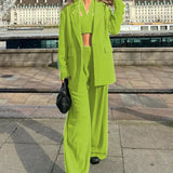 Spot 2025 Autumn / Winter New Fashion Temperament Long Sleeve Suit Jacket Casual Pants Suit Three-Piece