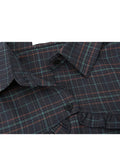 Vintage Plaid Women's Shirt Ruffle Edge 2023 Autumn New Design Chic Sexy Long Sleeve Ultra Short Blouse Tops
