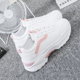 Sneakers Women's New Autumn 2025 New Fashion Breathable Small White Shoes Women's Round Head Coloring Heightening Women's