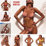 Zingj Ebay Hot Style Bikini 2017 New Ladies Split Solid Color Swimsuit Sexy