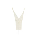 Xixi 2025 Spring And Summer New Golden Wind Pure Temperament With Knitted Bottom Slings Vest Women