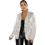 Zingj New Women's Casual Sequin Suit