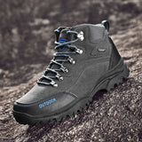 New Outdoor Hiking Shoes Wear-Resistant Anti-Slip Tourism Leisure High-Top Sports Shoes Plus Velvet Warm Cotton