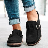 Summer New Sandals Coated Outside Wearing Belt Buckle Half-Tug Women's Large-Size Casual Slippers Women's
