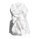 Spring 2025 New Fashion Design Three-Dimensional Flowers Sexy Chest To Close Waist And Back Tied With Dress