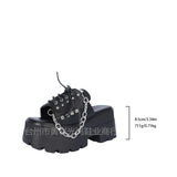 Women's Shoes In The Summer Of 2025 New Cool Slippers Pine Cake Thick-Soled Rivet Chain Coarse