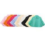 Sleeves Loose Open-Sleeve Shirt Top 2025 Spring New Women's Clothing